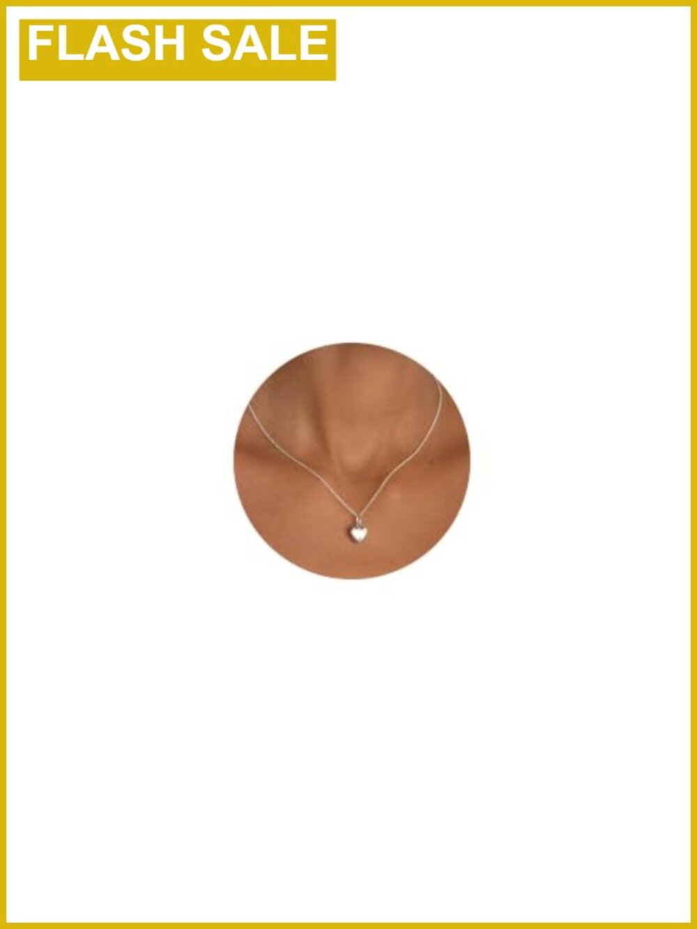 Dainty Gold Plated Heart Pendant Necklace for Women Minimalist
